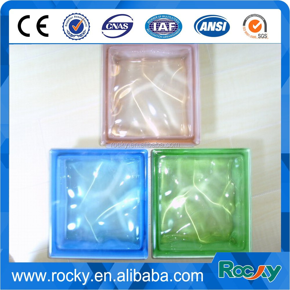 Cheap price color corner glass block manufacturers