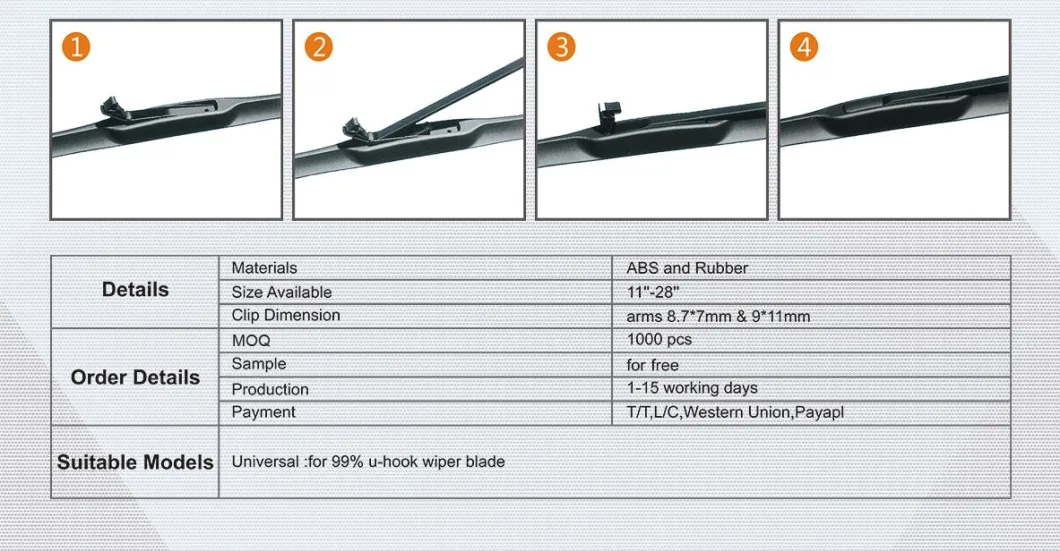 OEM Universal Hybrid Wiper Blade Soft Windshield Wiper