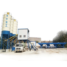 Electrical advanced 75m3 concrete batching plant HZS75