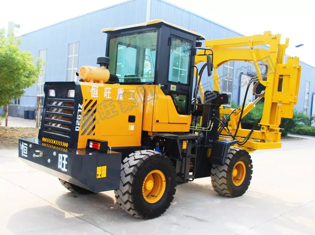 mini mobile pile driver road drilling machine used for highway guardrail installation