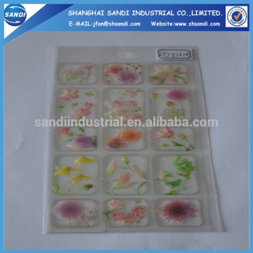 transparent resin dome epoxy sticker