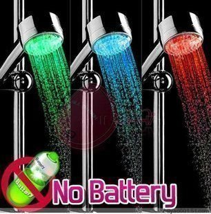 bathroom accessories ABS LED handheld shower heads