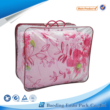 cheap pvc zipper packaging pvc bag with zipper pvc blanket bag