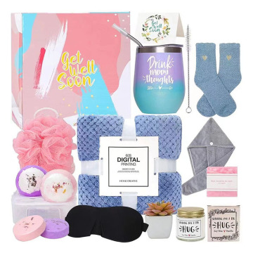 Customized Get Well Soon Gifts for Women: Warm Blanket & Socks Sets for Mom, Sister, and Best Friends