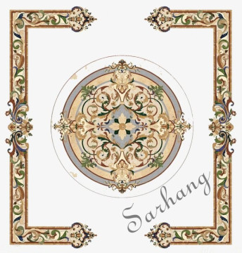 European Pattern Border, Continental,marble  Pattern  waterjet marble medallion,luxury marble inlay medallion