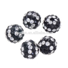 Handmade Kashmiri Fimo clay Round Bead With Rhinestone