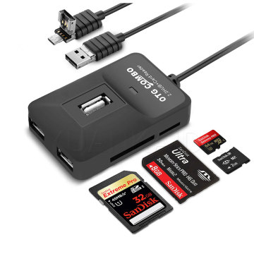 3-Port USB 2.0 Hub with card reader