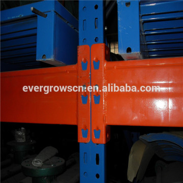 Beam rack type adjustable double deep heavy duty pallet racking