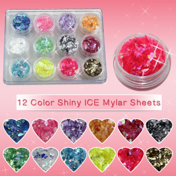 12 Colors Irregular Nail Dazzling Slice Glitter Paillette Spangle