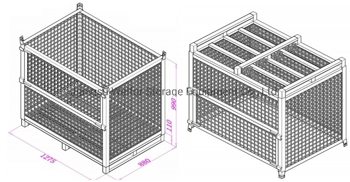 Stackable Foldable Steel Welded Heavy Duty Pallet Container