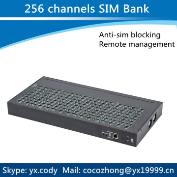 Factory price 256 channels multiple sim slots remote sim controller gsm SIM Bank