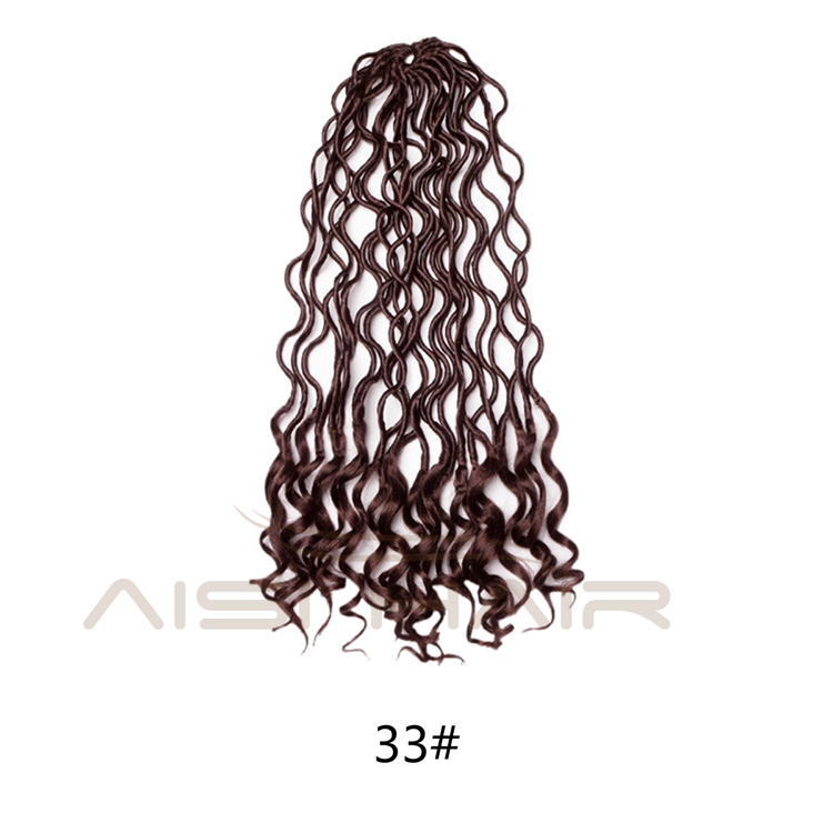 Aisi Hair Crochet Hair Extensions Faux Locs Curly Crochet Braiding Hair Synthetic Ombre Braids for African Americans