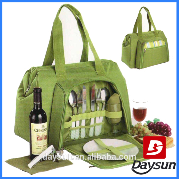 Picnic Basket Cooler Tote For Two Person Outdoor Activity