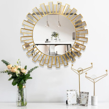 Luxury Modern Antique Gold Framed Glass Mirror Wall Art