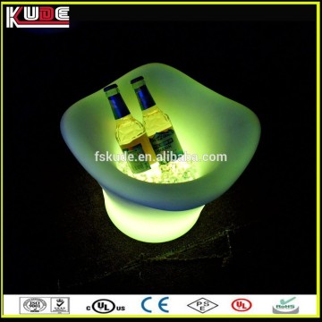 plastic material LED ice bucket/ LED bar ice bucket from factory