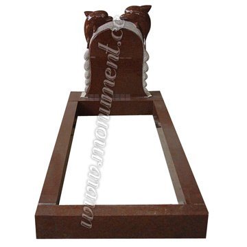 Red Granite Tombstone, Uk style granite memorials
