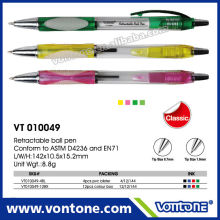 Wholesale transparent Promotional Ball Pen,retractable ball pen