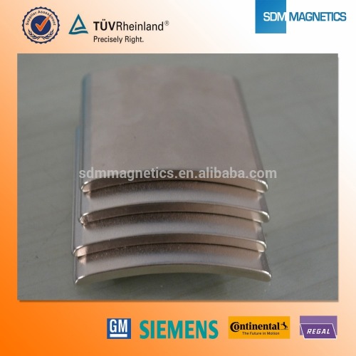 2015 China Epoxy coating N45 Arc NdFeB Generator Magnet