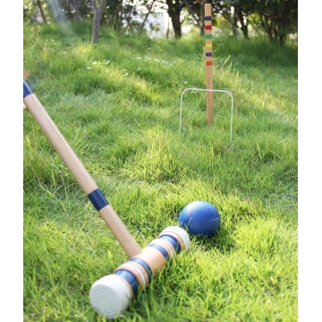 Ensemble de croquet 2-6 joueurs pour enfants Ensemble de jeu de crocket Deluxe GIBBIN de 32 pouces