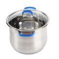 Stock Pot with Strainer and Transparent Glass Lid