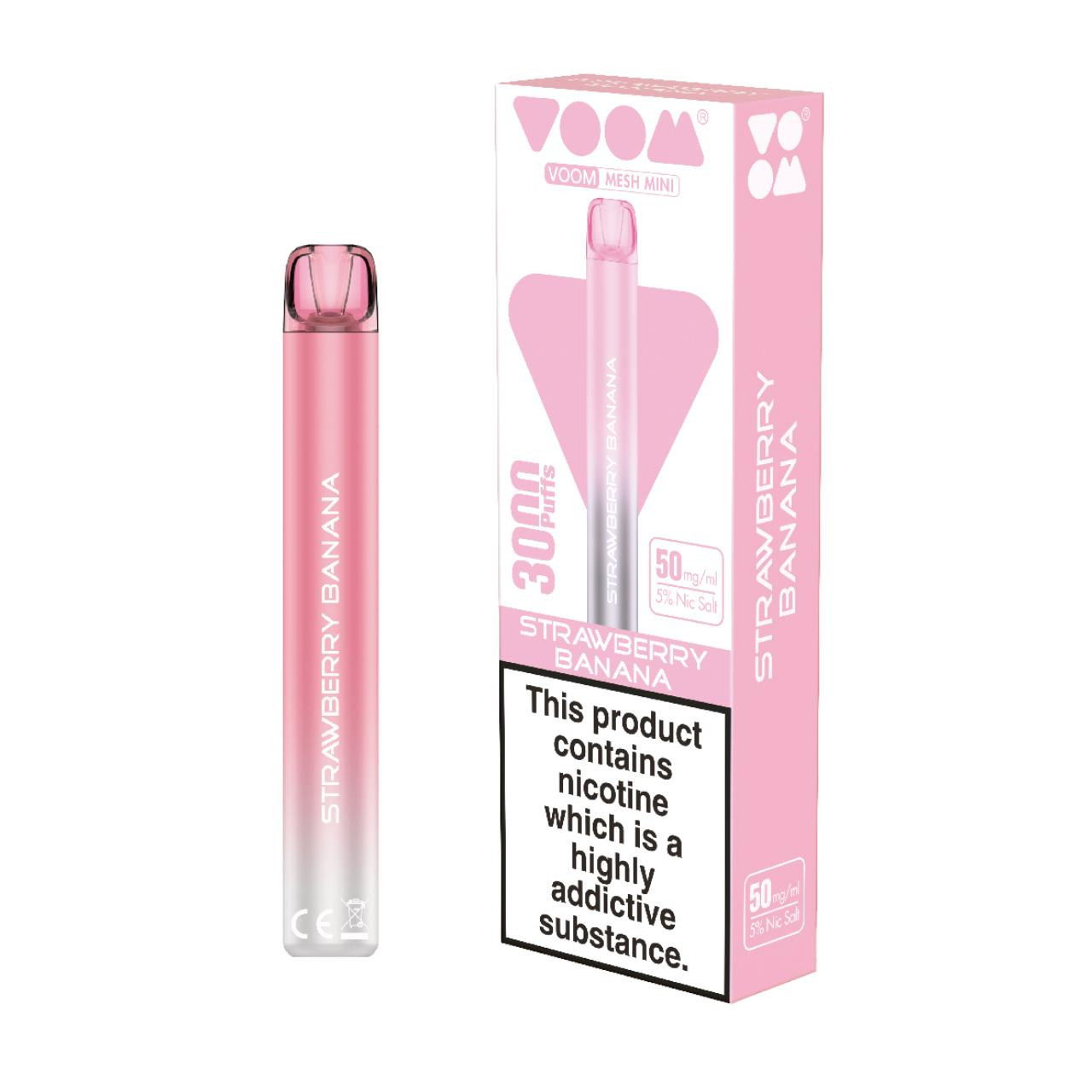 VOOM Mesh 3k sedutan-Pisang Strawberi VOOM Mesh 3k puffs-Strawberry Banana