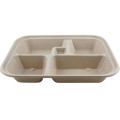 Customizable Kraft Paper Takeout Container with Compartments