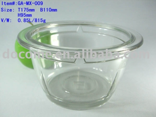 glass salad bowl