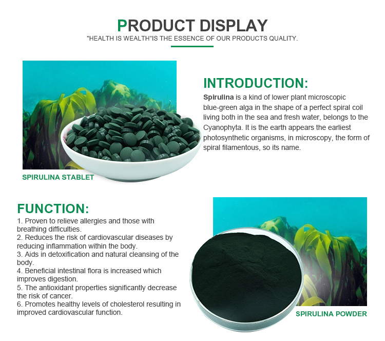 China Algae Spirulina Feed Grade Spirulina Powder Bulk Spirulina