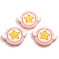 Mini alas de 19 * 27mm, estrella redonda, rosa, amarillo, resina, bonitas cuentas, cabujones Kawaii, 2020 nuevos diseños para decoración