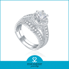 Finger ring clock shape with zircon stone