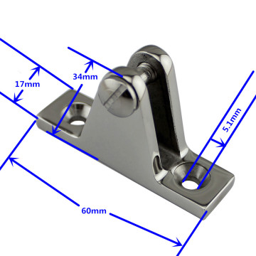 Boat Deck Hinge Bimini Top Side Mount,316 Stainless Steel Deck Hinge Fitting Hardware