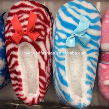 Women's Cozy Fleece Sherpa Lined Slipper Socks with Non Slip Bottoms