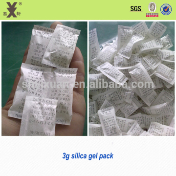 3g Cobalt Free Industrial Silica Gel Desiccant Packs