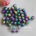 Multicolored jewelry shinny ball acrylic beads