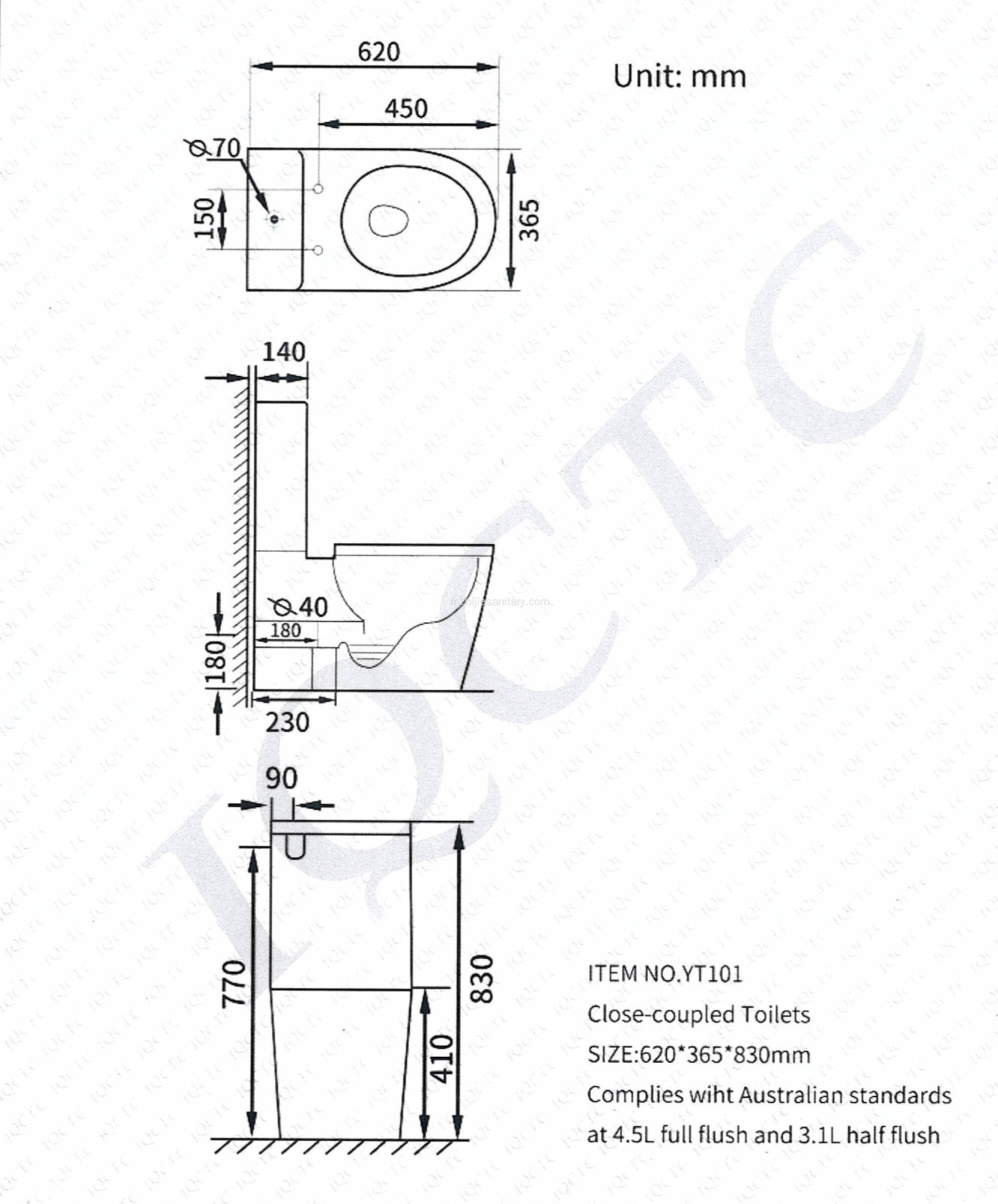 RIMOPLES AUSTRALIA STANDARD STAND WATER SALLE TOITIES CHAUSE