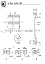 aluminum profile for adjustable shutters BY series