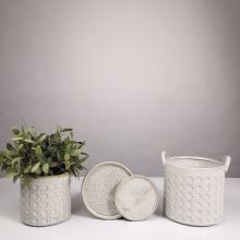 LEXI High Quality Reusable Traditional Flower Glaze Ceramic Flower Pot