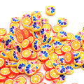 Nouveaux breloques colorées rondes en argile polymère en forme de orange à la main artisanat ornements bricolage Nail Arts argile approvisionnement en usine