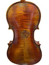 Nice Flamed Carved Rose 4/4 Handmade Violin