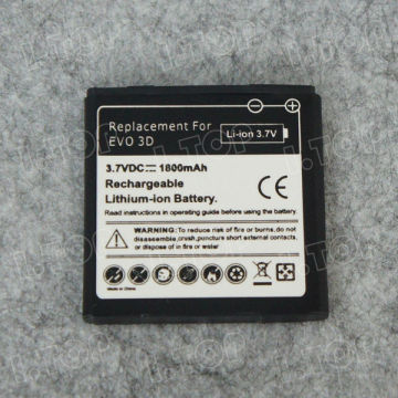 For HTC EVO 3D battery,3.7V 1800mAh, Made in china