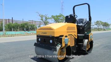 Tandem Steel Drum Roller Machine For Road Construction