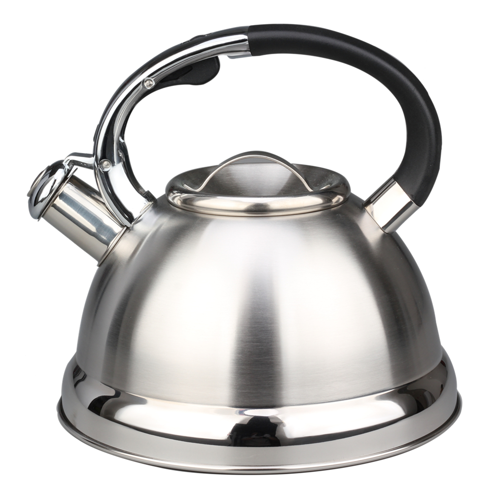Uma chaleira de assobio de polimento de cetim A Satin Polishing Whistling Kettle