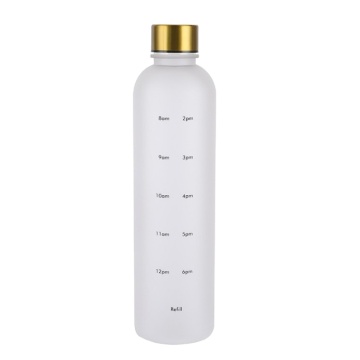 BPA-Free Frosted Plastic Water Bottle with Time Scale