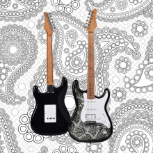 KAYSEN H-S-S pick up OEM paisley electric guitar