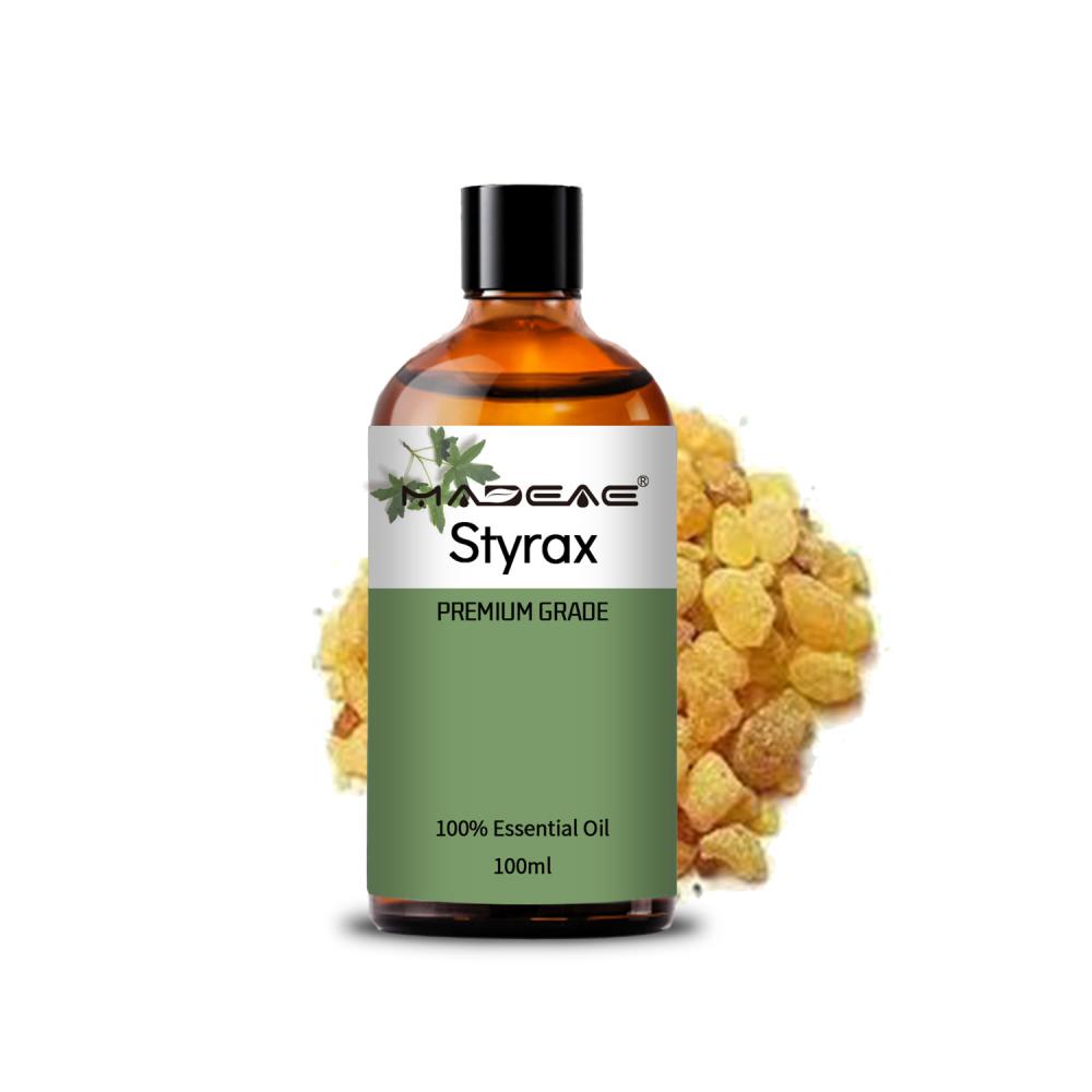 น้ำมันหอมระเหย Styrax Pure Pure Pure Pure Styrax สำหรับการดูแลผิว