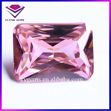 Princess Cut CZ Synthetic Pink Cubic Zirconia Simulated Diamond Stone