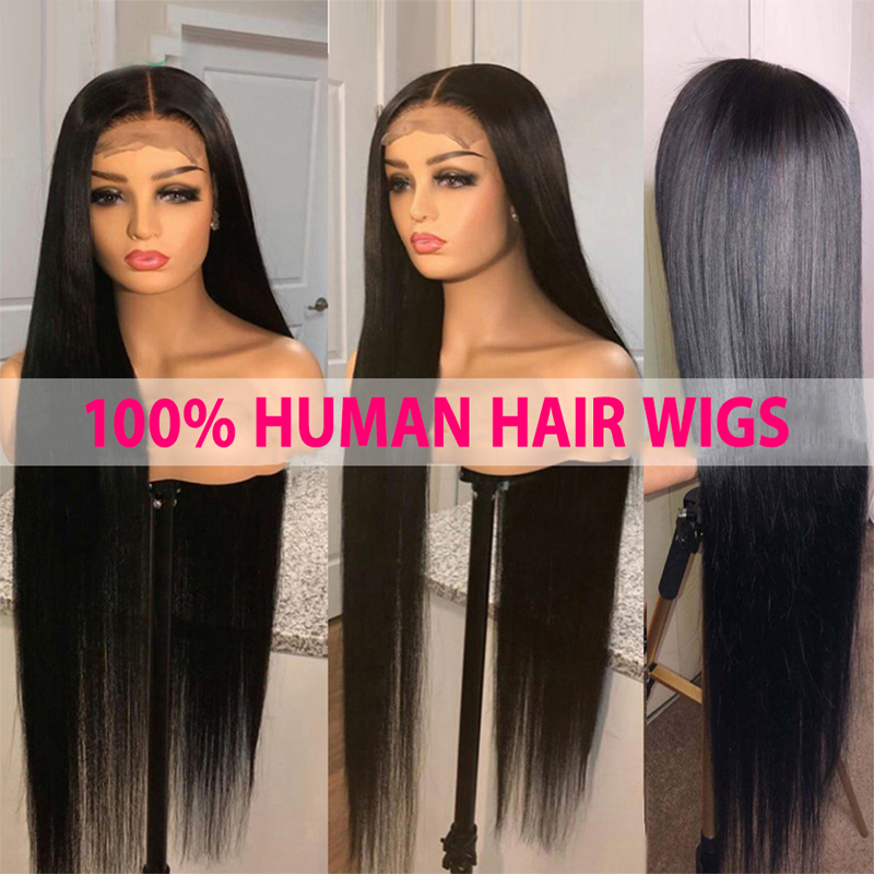 Wholesale Straight T1B/613 Color Brazilian Remy Hair Human Hair Wigs For Women Ombre Color Full Machine Made Wig With Bang