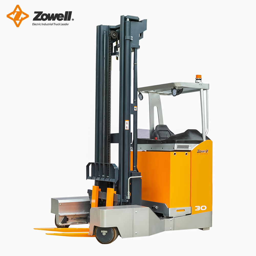 Multi-directional Reach Forklift with Fork Positioner