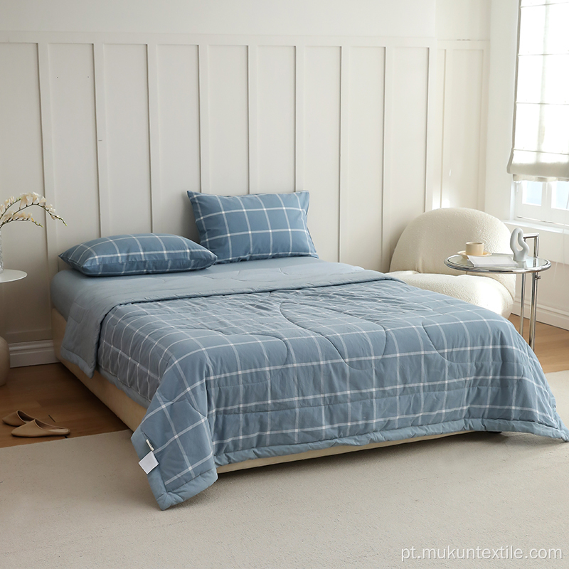 Capa de colcha de bordado 100% algodão 4 pcs conjuntos de cama