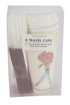 8PCS TRAVEL CUPS WITH LIDS&SLEEVES